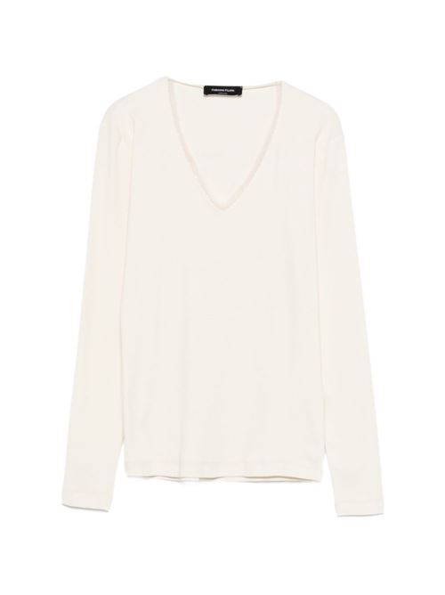 T-shirt donna manica lunga con scollo a V Fabiana Filippi | JED266F134L9070145